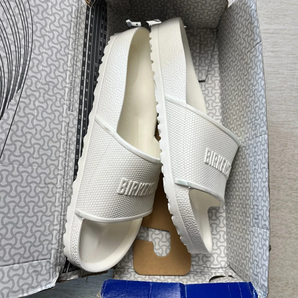 Birkenstock Barbados EVA Slide Sandals Unisex US M7/W9 White Waterproof Slip On